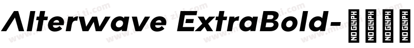 Alterwave ExtraBold字体转换